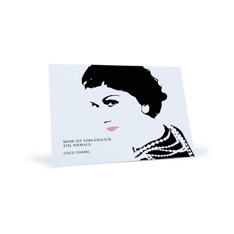 coco chanel postkarte